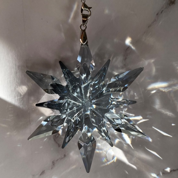 Crystal Snowflake Sun Catcher Christmas Tree Decor Czech Bohemia Crystal Gift - Picture 12 of 12